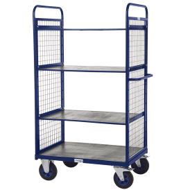 Heavy Duty Mesh Distribution/Picking Trolley 3 Shelves 1500mm Height 600kg