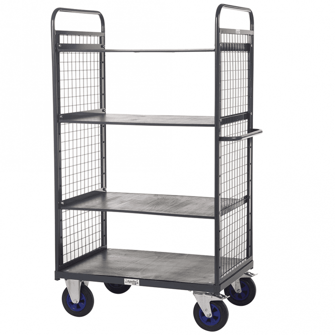 Heavy Duty Mesh Distribution/Picking Trolley 3 Shelves 1500mm Height 600kg