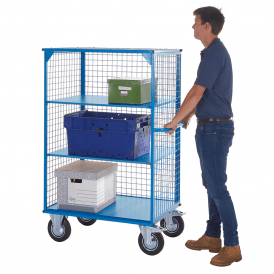 Heavy Duty Multi Shelf Distribution Trolley 2 Steel Shelves 500kg
