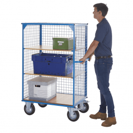 Heavy Duty Multi Shelf Trolley 2 Wooden Shelves - 500kg