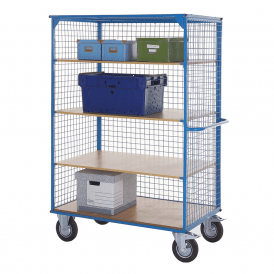 Heavy Duty Multi Shelf Trolley 3 Wooden Shelves - 500kg