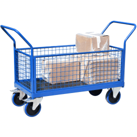 Heavy Duty Platform Trolley 4 Removable Mesh Sides 1200L x 600Wmm 750kg