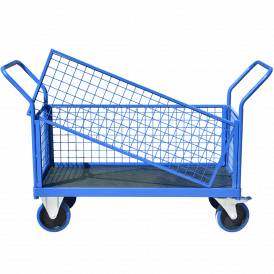 Heavy Duty Platform Trolley with 4 Mesh Sides 1500L x 750W mm 750kg