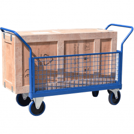 Heavy Duty Platform Trolley with 4 Mesh Sides 1500L x 750W mm 750kg