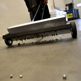 Heavy Duty Push Along Magnetic Sweeper