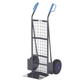Heavy Duty Steel Mesh Back Sack Truck with Puncture Proof Wheels 300kg
