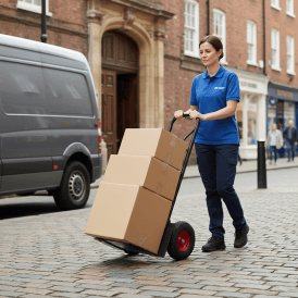 Heavy Duty Steel Rough Terrain P Handle Sack Truck 300kg
