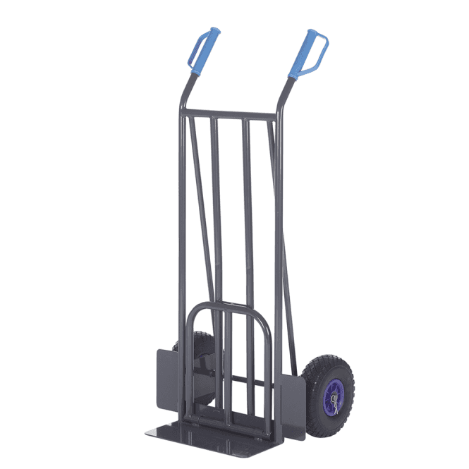 Heavy Duty Steel Sack Truck with Dual Foot Iron and Puncture Proof Wheels 300kg