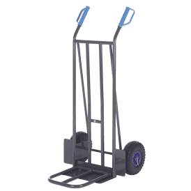 Heavy Duty Steel Sack Truck with Dual Foot Iron and Puncture Proof Wheels 300kg