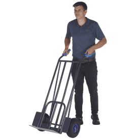Heavy Duty Steel Sack Truck with Dual Foot Iron and Puncture Proof Wheels 300kg