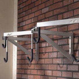 Heavy Duty Steel Vertical Wall Mounted Bike Rack - 6 Bikes