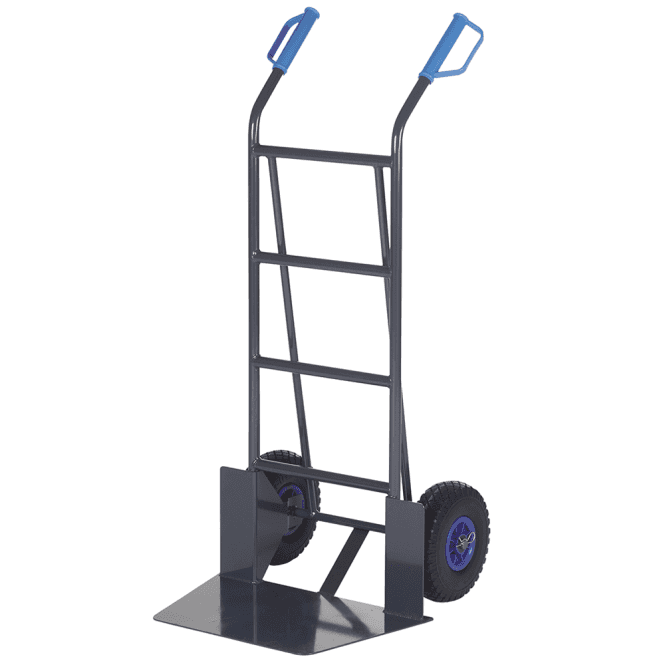 Heavy Duty Steel Wide Sack Truck with Puncture Proof Wheels 300kg