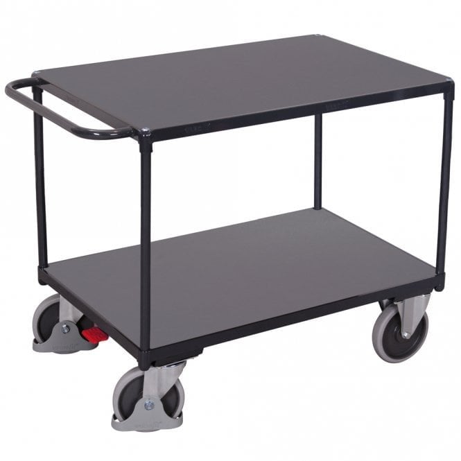 Heavy Duty Table Top 2 Shelf Trolley with Brake 500kg