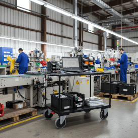 Heavy Duty Table Top 2 Shelf Trolley with Brake 500kg