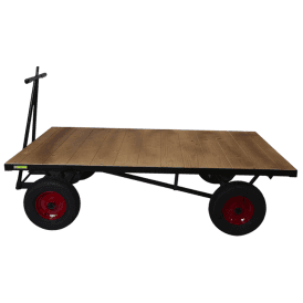 Heavy Duty Turntable Truck with Pneumatic Wheels 750kg
