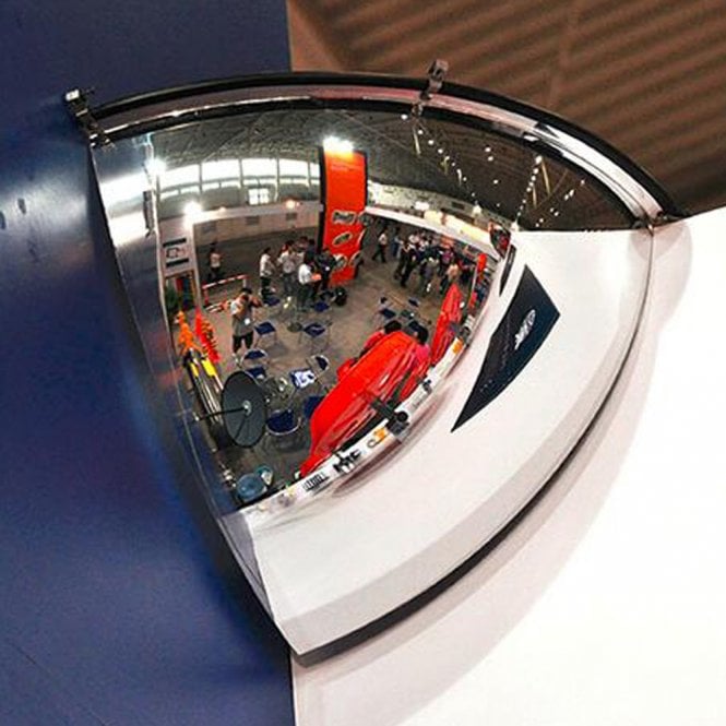 Hemispherical Quarter Dome Indoor Mirror