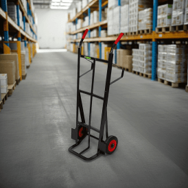High Back Steel Angle Iron Sack Truck 300kg with Leg Rests