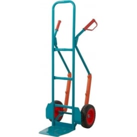 High Back Steel Sack Truck Puncture Proof Wheels 250kg