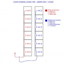 In-charge Device Charging Lockers for Type C USB Socket - Depth: 300mm
