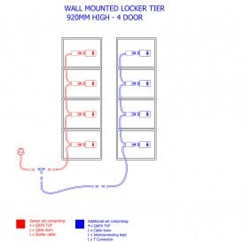 In-charge Wall Mounted Device Charging Lockers for Type C USB Socket