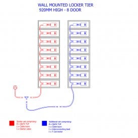In-charge Wall Mounted Device Charging Lockers for Type C USB Socket