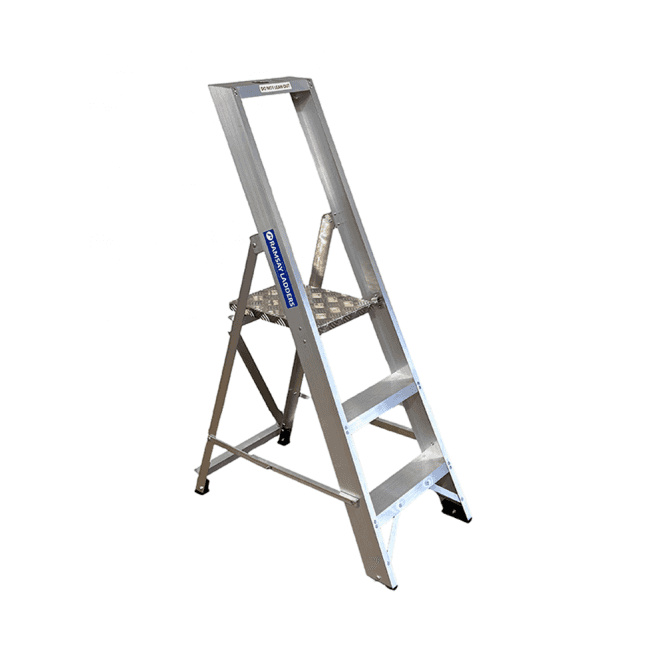 Industrial Aluminium Folding Platform Step Ladders 3-10 Tread