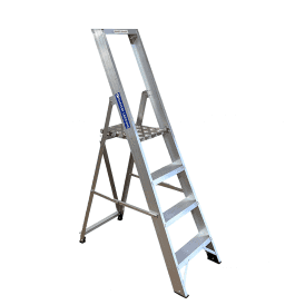 Industrial Aluminium Folding Platform Step Ladders 3-10 Tread