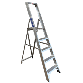 Industrial Aluminium Folding Platform Step Ladders 3-10 Tread