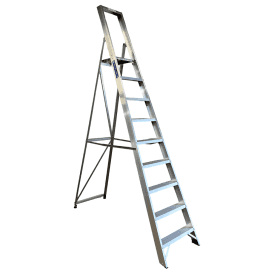 Industrial Aluminium Folding Platform Step Ladders 3-10 Tread