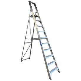Industrial Aluminium Folding Platform Step Ladders 3-10 Tread