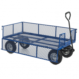 Industrial Mesh Base & Sides Turntable Truck 1500L x 750W 500kg