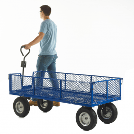 Industrial Mesh Base & Sides Turntable Truck 1500L x 750W 500kg