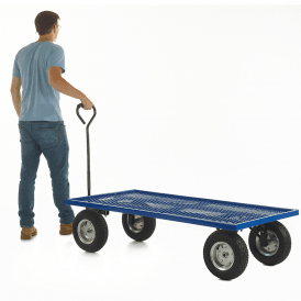 Industrial Turntable Truck Flat Bed with Mesh Base 1500L x 750W 500kg