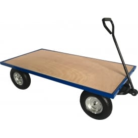 Industrial Turntable Truck Flat Bed with Plywood Base 1500L x 750W Platform 500kg