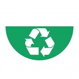 Large Half Circle Floor Marker Graphic Sign: RECYCLING AREA NO TEXT