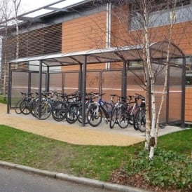 M Barrel Modular Bike Shelter - 6 Bikes