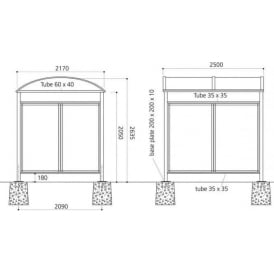 M Barrel Modular Bike Shelter - 6 Bikes