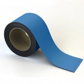 blue magnetic tape roll