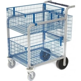 Mail Distribution Trolley with 3 Baskets 100kg