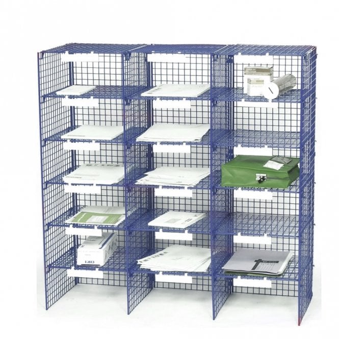 Mailroom Wire Sorting Unit - 18 Compartments