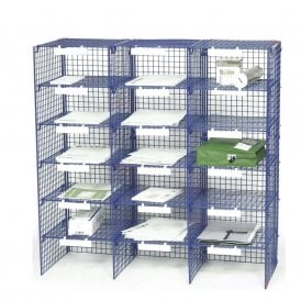 Mailroom Wire Sorting Unit - 18 Compartments