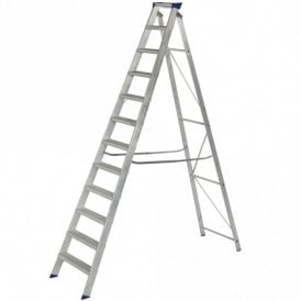 MasterTrade Aluminium Swingback Step Ladder EN131 Professional