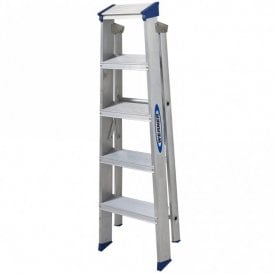 MasterTrade Aluminium Swingback Step Ladder EN131 Professional