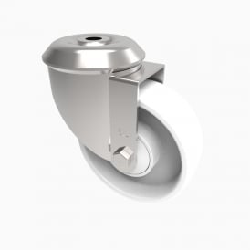 Medium Duty Bolt Hole Swivel Castors White Polypropylene