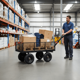 Mesh Turntable Truck Removable Sides 1200L x 600Wmm 450kg