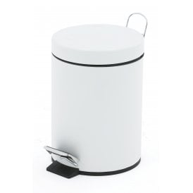 Metal Pedal Bins - White 3lt, 12lt or 20lt