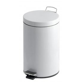 Metal Pedal Bins - White 3lt, 12lt or 20lt