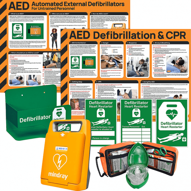 Mindray C1A Fully Automatic Defibrillator Bundle with Wall Bracket