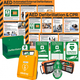 Mindray C1A Fully Automatic Defibrillator Bundle with Wall Bracket