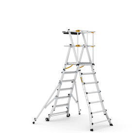 Mobile Aluminium Folding Telescopic Platform Step Ladder